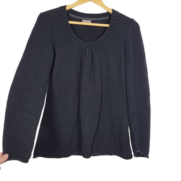 J. Jill Women's Knitted Long Sleeve Scoop Neck Black Sweater Size Small - Picture 1 of 13
